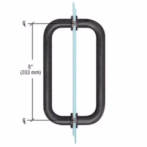RH Loop Series 8" Tubular Back-to-Back Pull Handle - BM8X8 Comparable view 4