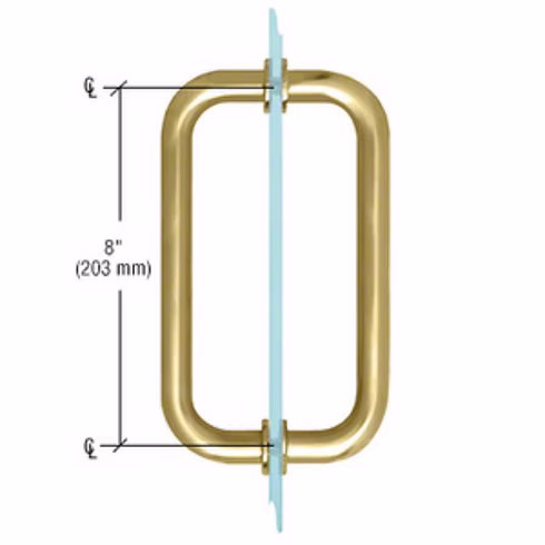 RH Loop Series 8" Tubular Back-to-Back Pull Handle - BM8X8 Comparable view 5