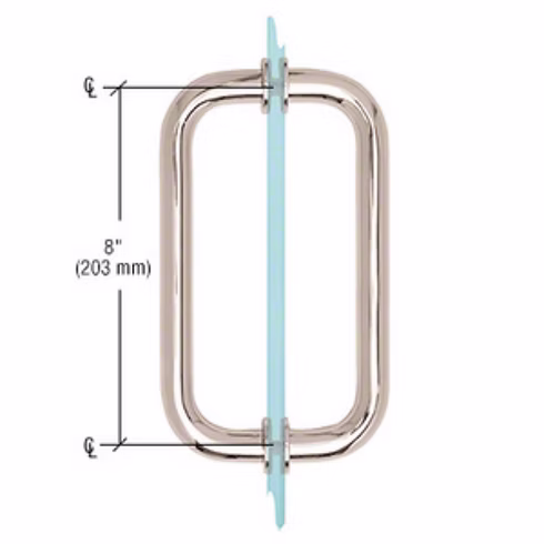 RH Loop Series 8" Tubular Back-to-Back Pull Handle - BM8X8 Comparable view 7