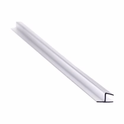 RH Polycarbonate H-Jamb 180 Degree for 3/8" Glass