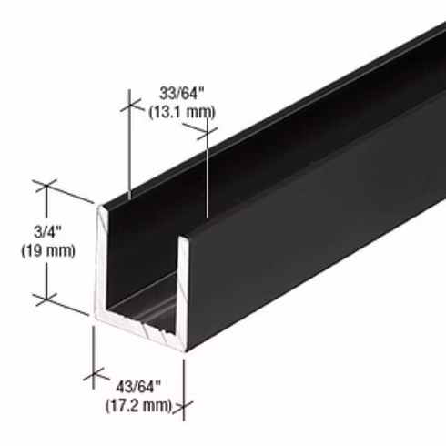 RH U-Channel 1/2" - 95" Length view 5