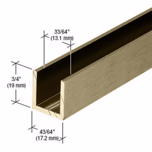 RH U-Channel 1/2" - 95" Length view 6