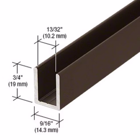 RH U-Channel 3/8" - 95" Length view 2